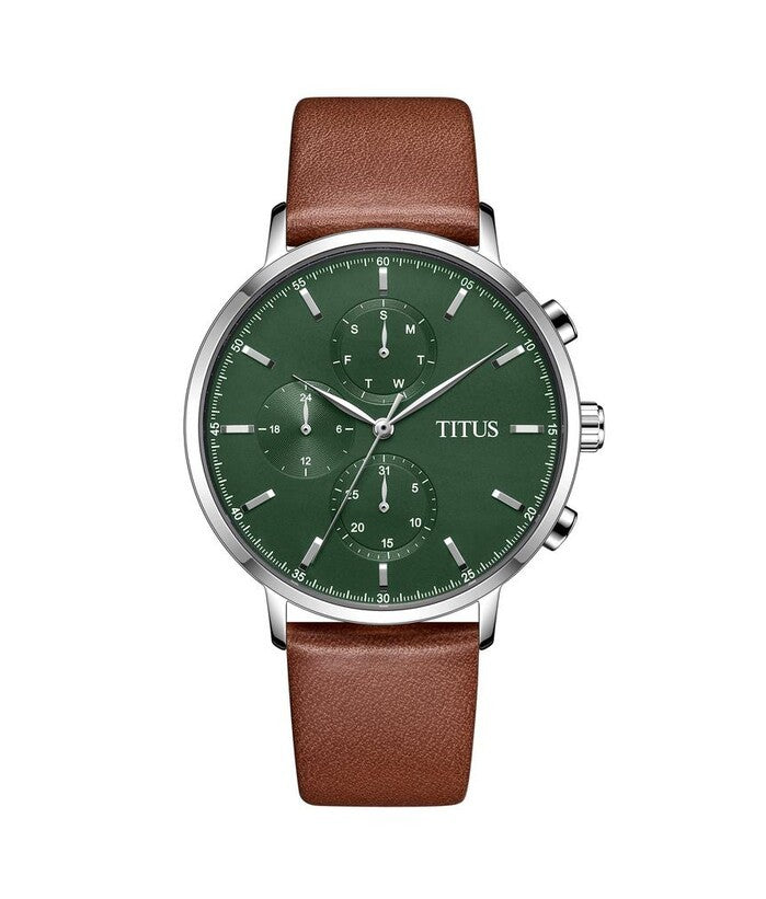 [MEN] Interlude Multi-Function Quartz Leather Watch [W06-03258-003]