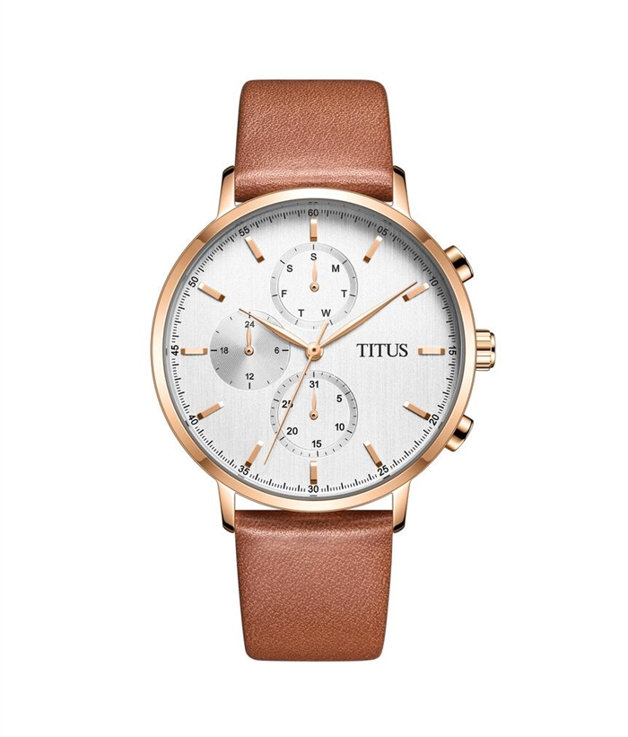 [MEN] Interlude Multi-Function Quartz Leather Watch [W06-03258-004]