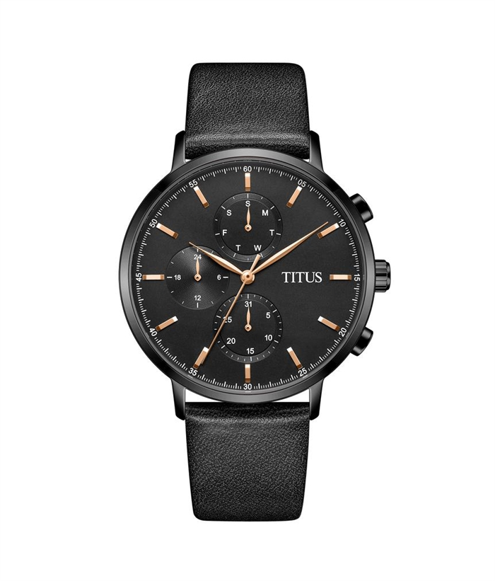 [MEN] Interlude Multi-Function Quartz Leather Watch [W06-03258-005]