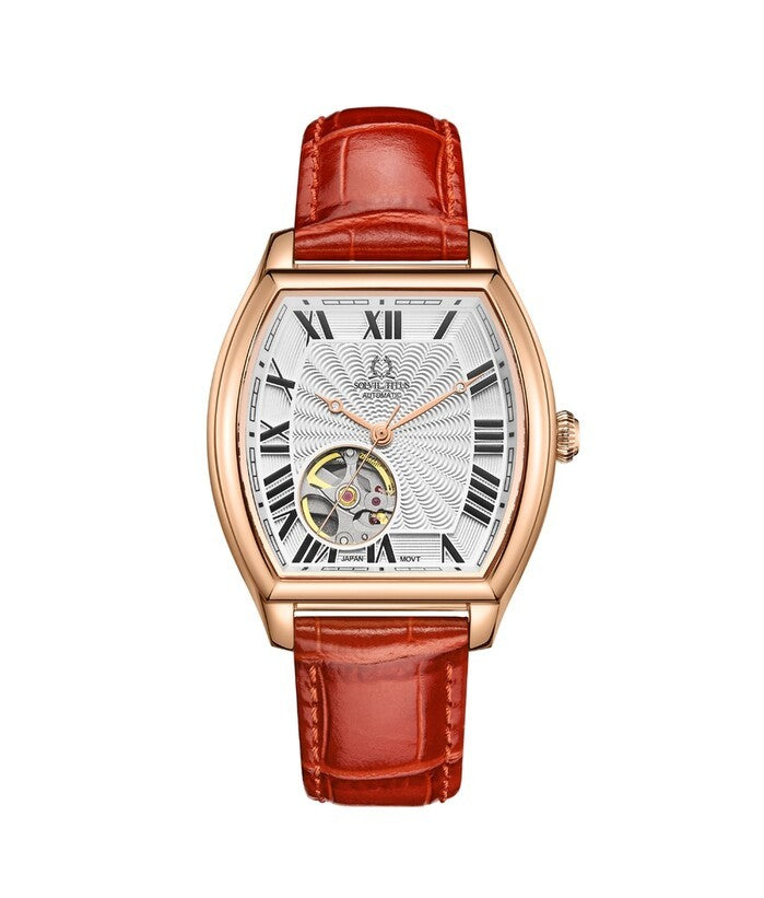 [WOMEN] Barrique 3 Hands Automatic Leather Watch [W06-03269-003]