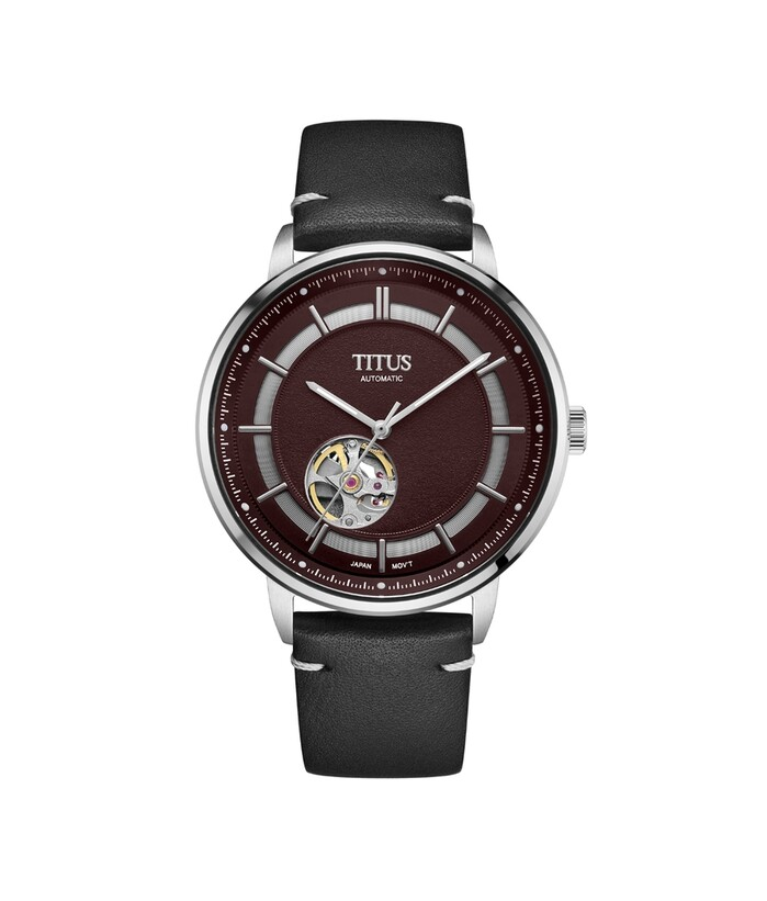 [MEN] Enlight 3 Hands Automatic Leather Watch [W06-03277-005]
