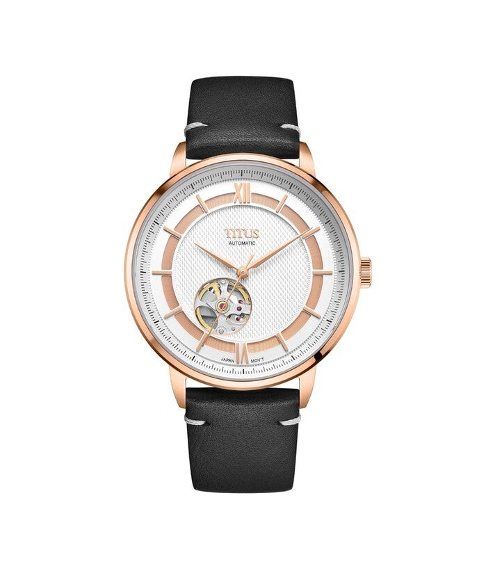 [MEN] Enlight 3 Hands Automatic Leather Watch [W06-03277-006]