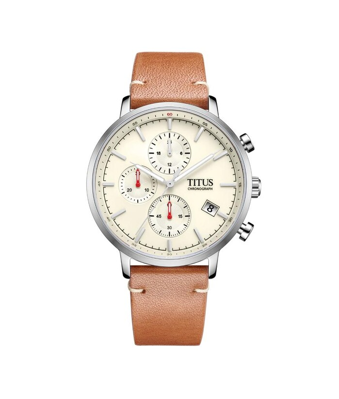 [MEN] Nordic Tale Chronograph Quartz Leather Watch [W06-03298-002]