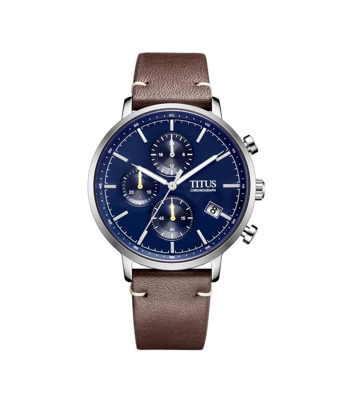 [MEN] Nordic Tale Chronograph Quartz Leather Watch [W06-03298-004]
