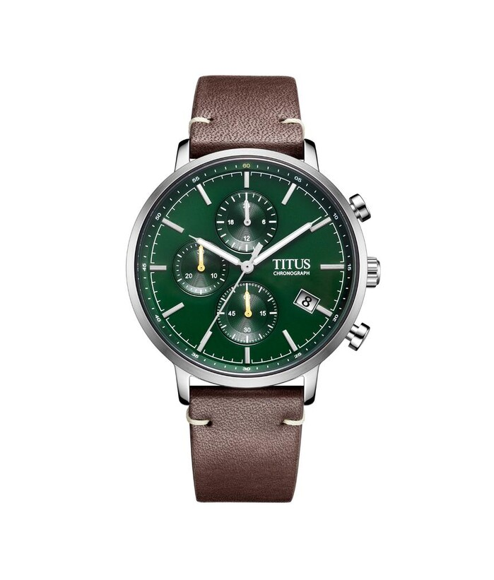 [MEN] Nordic Tale Chronograph Quartz Leather Watch [W06-03298-005]