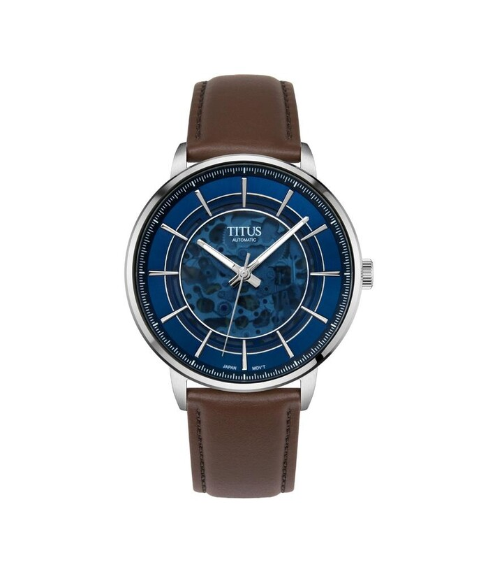 [MEN] Enlight 3 Hands Automatic Leather Watch [W06-03305-004]