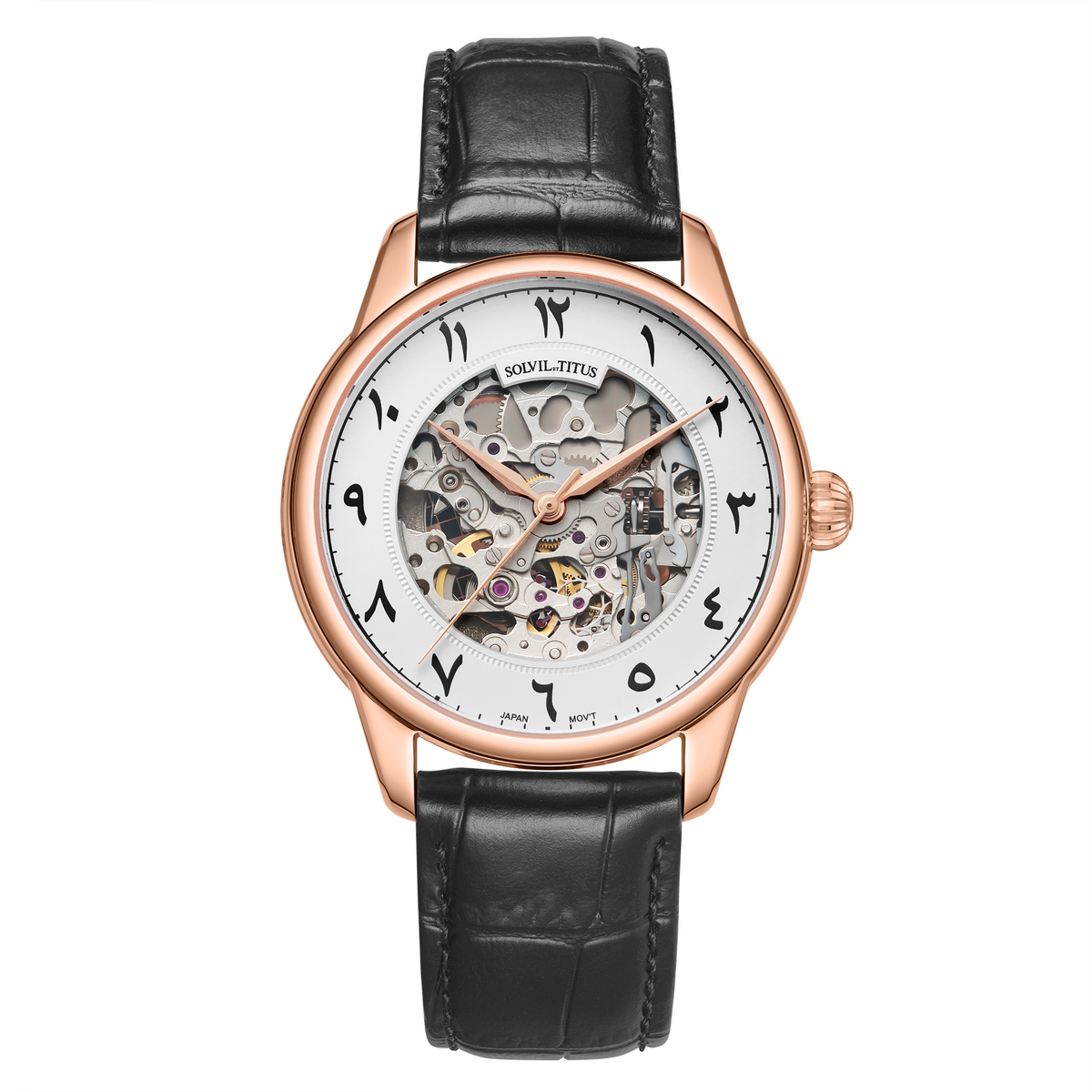 [MEN] Jawi Series Classic 3 Hands Automatic Leather Watch [W06-03309-001]