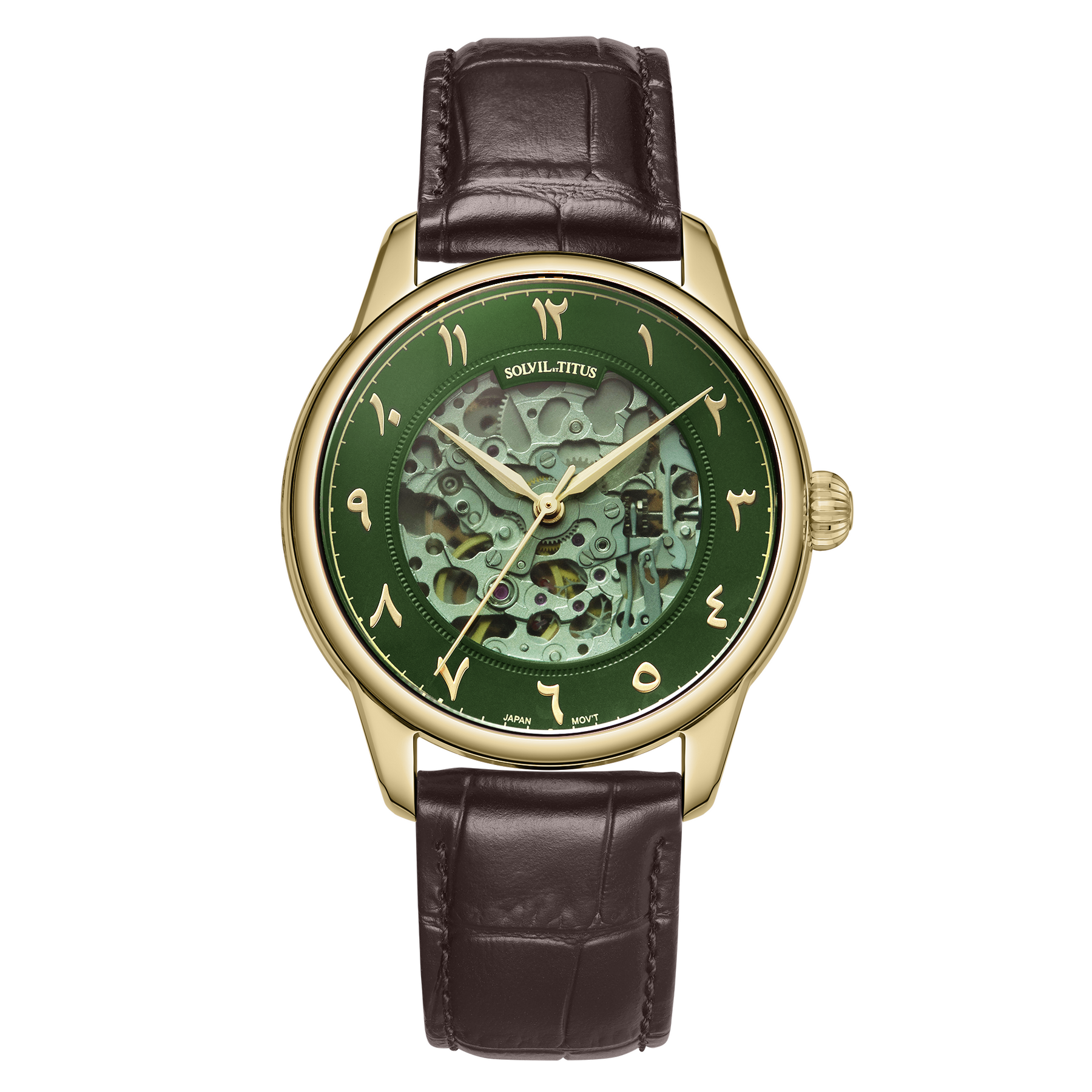 [MEN] Jawi Series Classic 3 Hands Automatic Leather Watch [W06-03310-001]