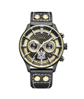 [MEN] Lion Dance Saber Chronograph Quartz Leather Watch [W06-03318-004]