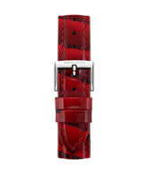 18mm Red Croco Pattern Leather Watch Strap [T06-147-24-021]